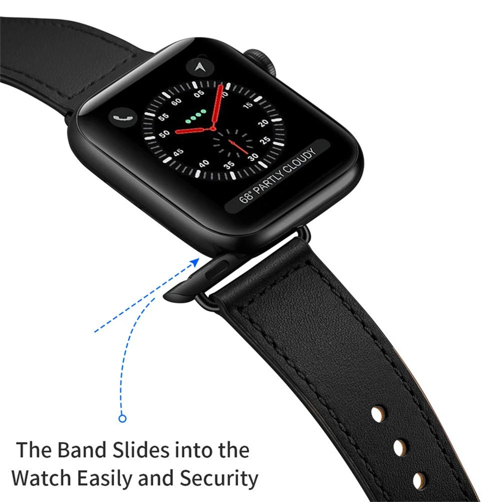 Кожаный ремешок для Apple Watch, ремешок на руку 38 мм, 40 мм, 42 мм, 44 мм, для iwatch, сменный ремешок на браслет серии 5, 4, 3, 2, 1