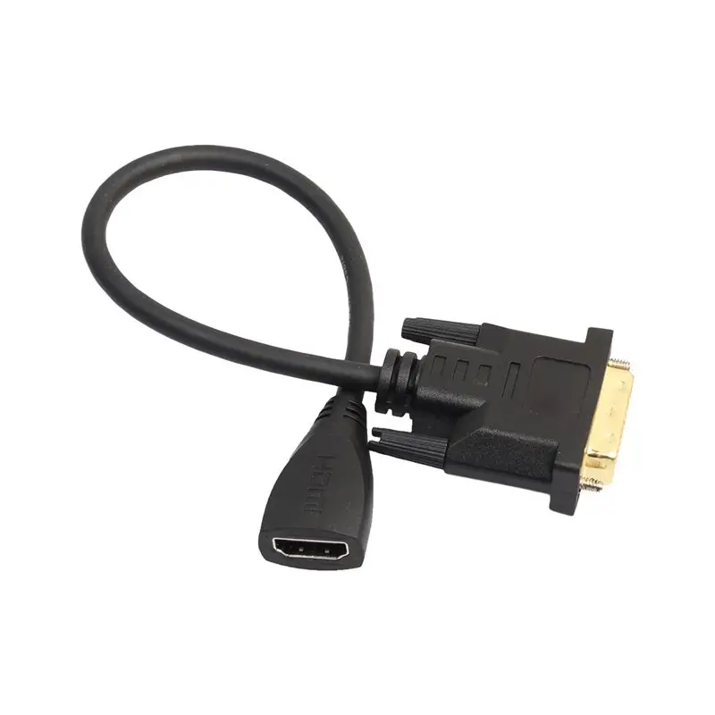 Кабель HDMI-DVI, Cable Creation 30 см HDMI Female to DVI(24+ 1) Male Кабель-адаптер, поддержка 1080 P, 3D, 0,15 M/Black