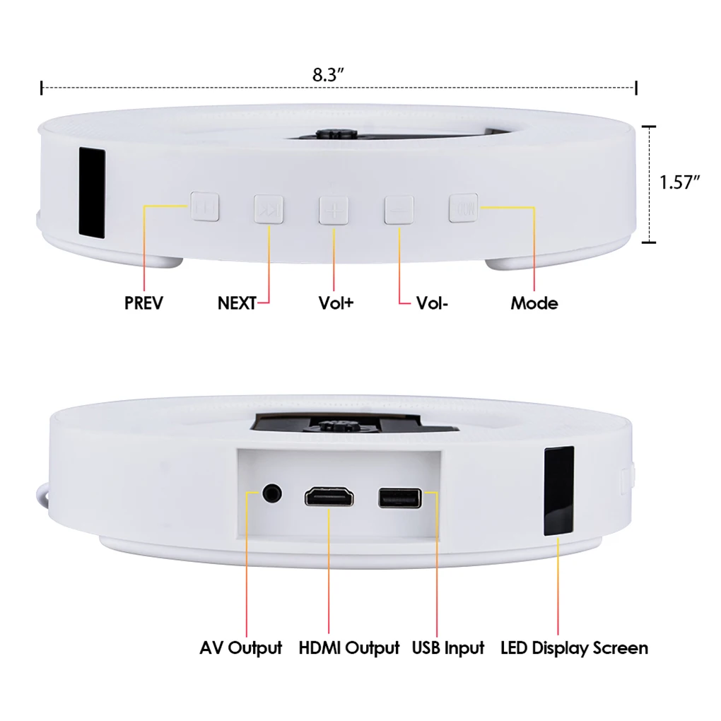 Портативный настенный CD проигрыватель Bluetooth usb MP3 WMA AUX аудиовход|CD-плееры| |