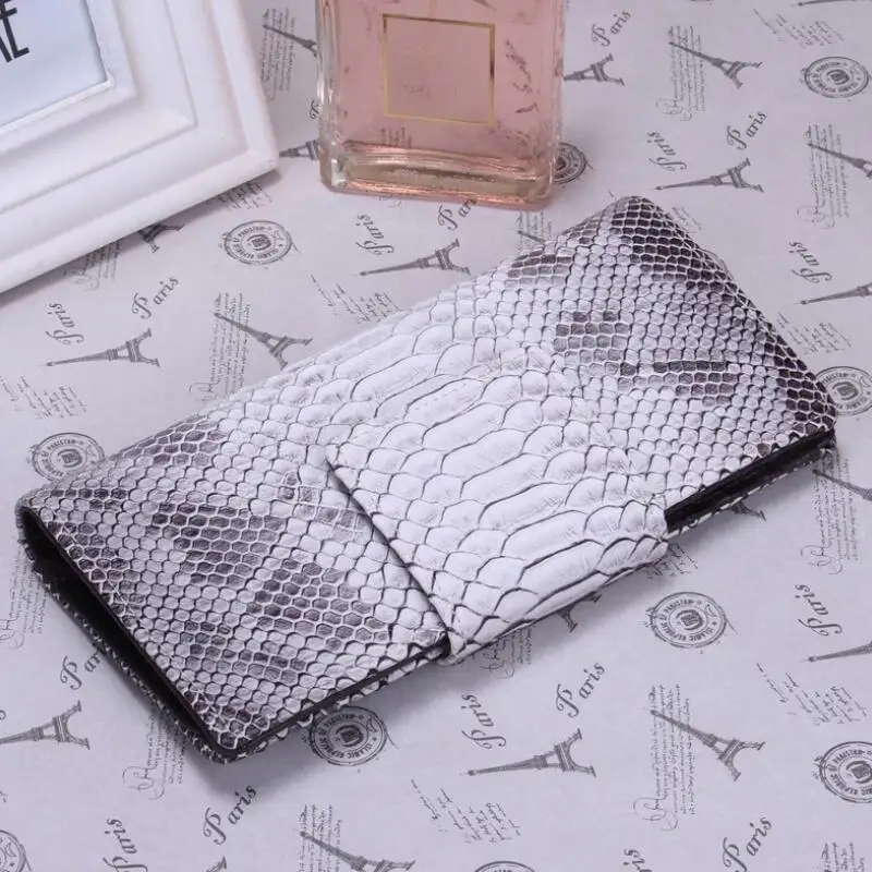 

Wallet Women Genuine Leather Card Wallet Famous Brand Female Serpentine Clutch Bags Coin Card Holder Purse Porte Feuille Femme