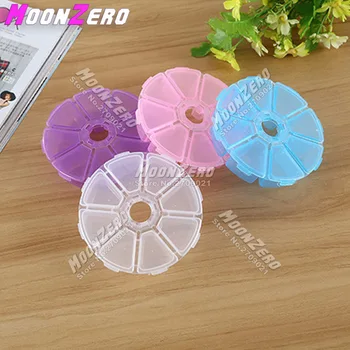 

8 Grid Transparent Storage Box Family Diamond Painting Material Disc Shape Storage Box Embroidery Tool Mosaic Placement Box