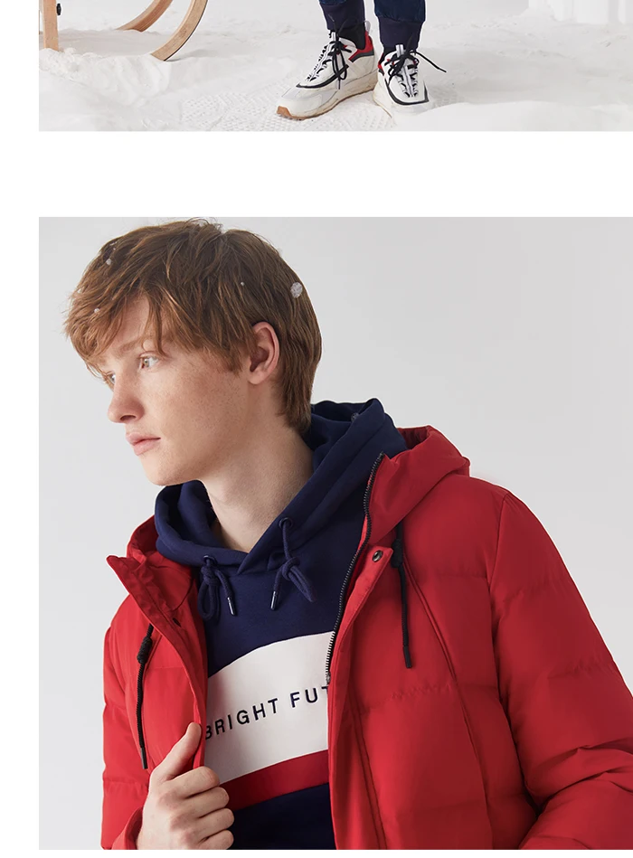 SEMIR мужская длинная хлопковая куртка новая зимняя Корейская версия Черная куртка с капюшоном теплое хлопковое пальто для взрослых