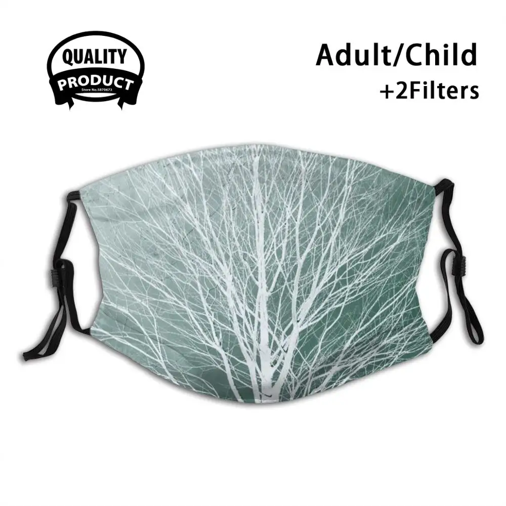 

Creative Tree Green Face Mask Reusable Mouth Mask Washable Filter Anti Dust Face Masks Tree Branches Twigs Nobody No People