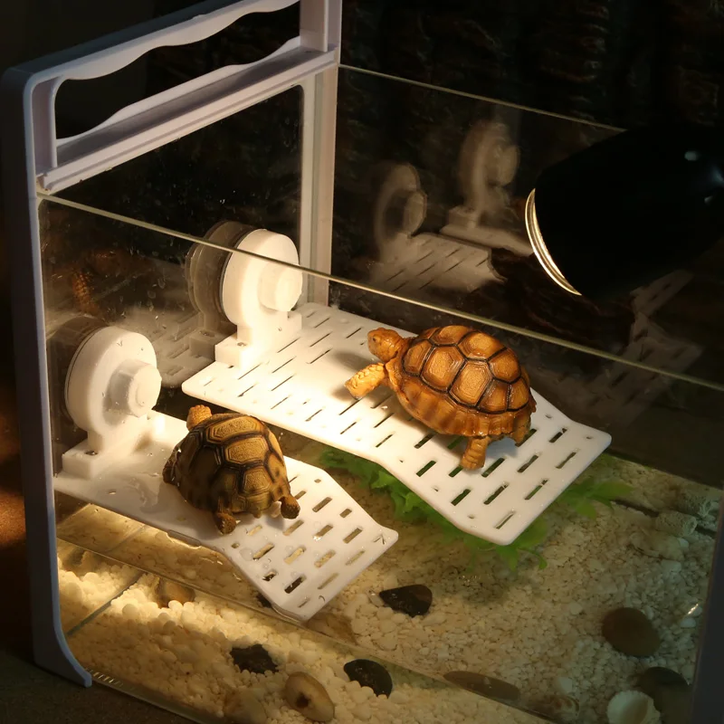 Plastic Turtle Basking Platform, Sunroof Terrace Crawler, Floating Island, Tortoise Climb Ramp Shelf, Aquarium Tank Ornaments