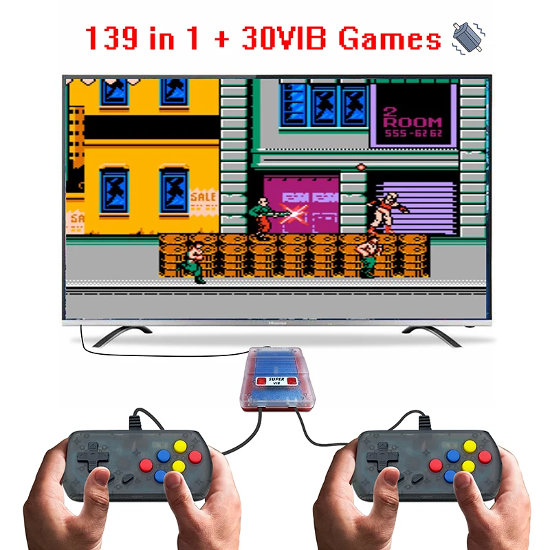 Super VIB ТВ Игры Мини ТВ игровая консоль 8 бит Ретро видео игровая консоль встроенные 169 игры Ручной игровой плеер подарок