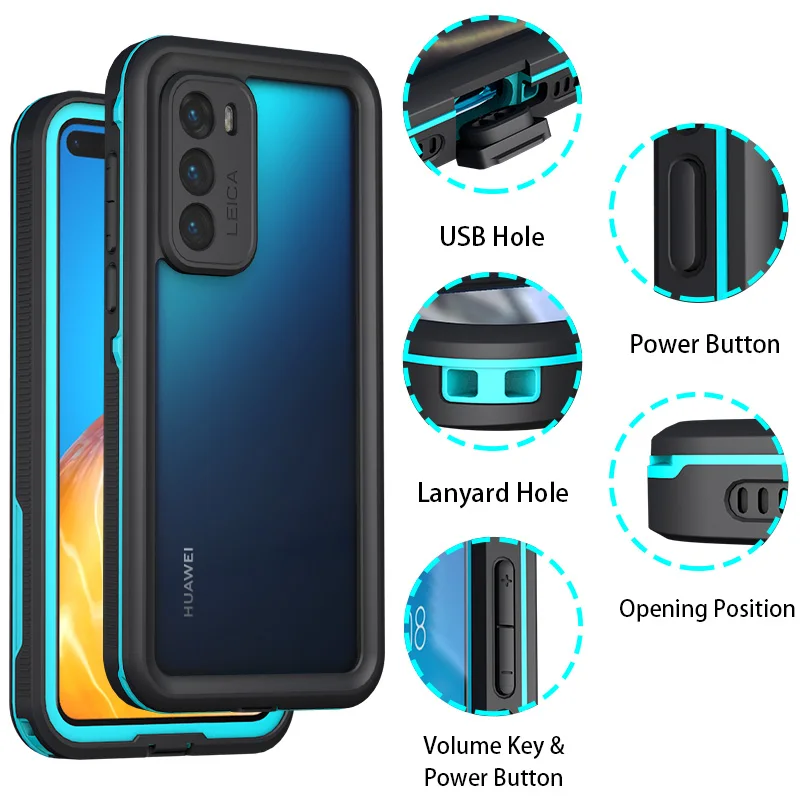IP68 Underwater phone Case for Huawei P20 P30 P40Pro Covers Shockproof Diving Waterproof Case for P40 Pro Water Proof  Cases