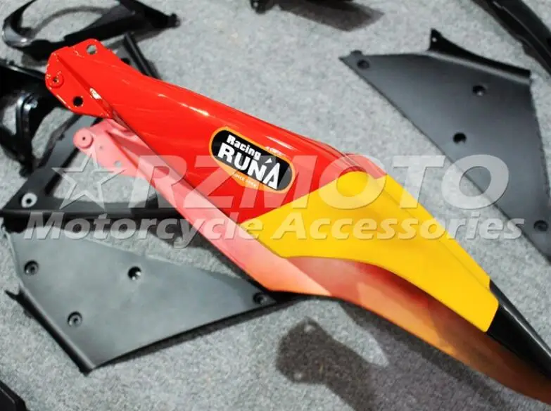 ABS мотоцикл Полный обтекатели комплект подходит для Kawasaki ZX6R 2007 2008 ZX-6R 07 08 ниндзя 636 Кузов Набор красный белый