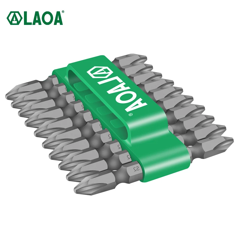 

LAOA 10PCS Phillips Screwdriver bit Ph2 65mm Two End 1/4 inch Strong Magnetism S2 Electric Screwdriver Bit