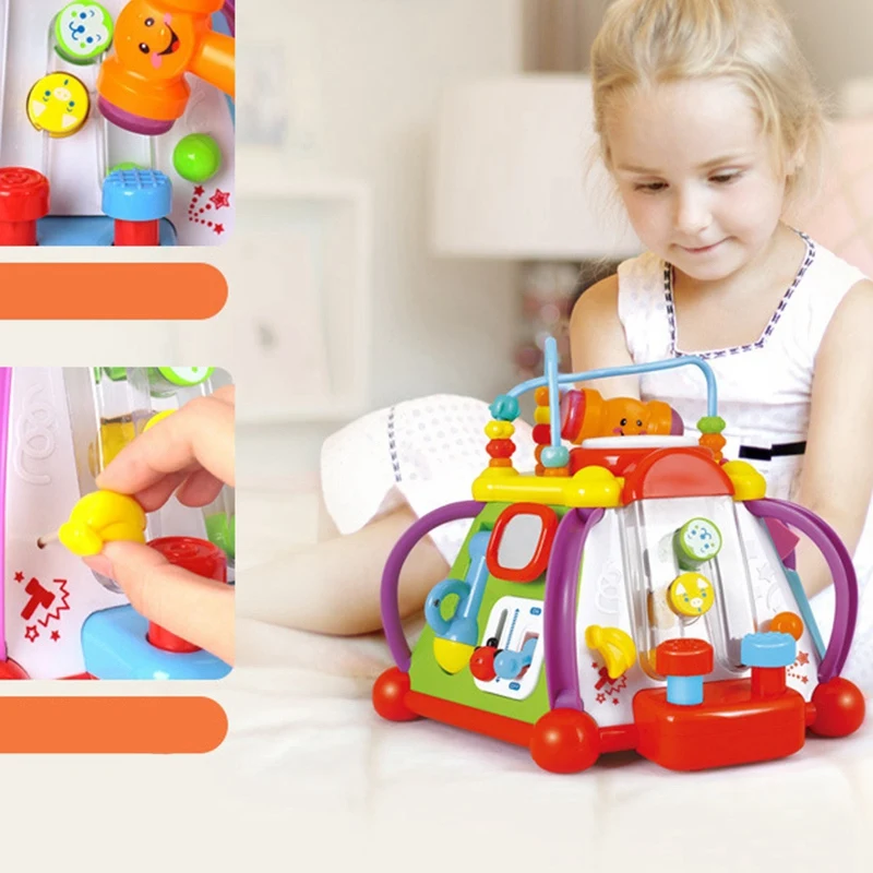 Baby Musical Toys Children'S Happy Little World Learning Educational Game Toys Baby Learning Multi-Purpose Puzzle Game Suitabl