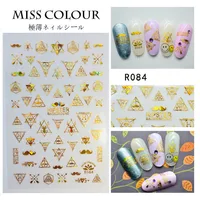 Gold/white/silver/black Nails Strip summer and Egypt and mysterious 3D Adhesive Decal Wave Nail Art Foil Slider Design 2