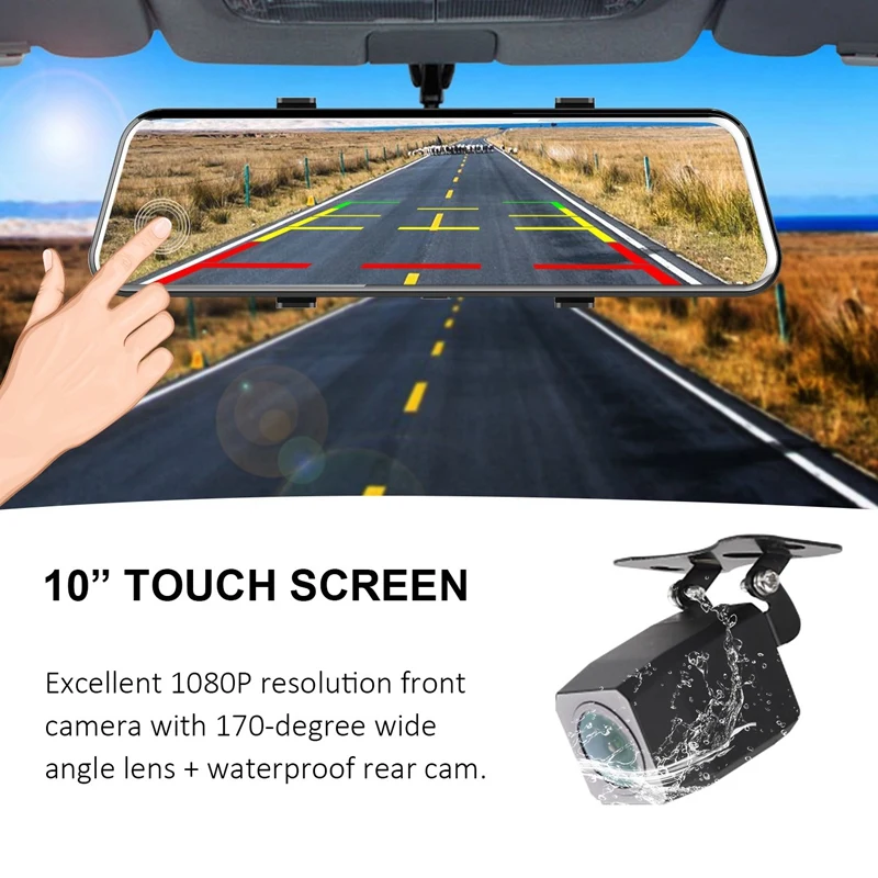 

F960 1080 P 10 Rearview Mirror Streaming Traffic Recorder New Press Dual Lens Car Camera Intelligent Hd Recorder