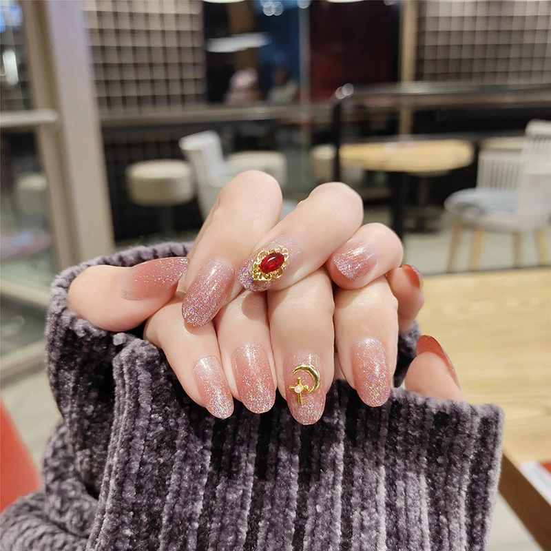 24 шт./коробка накладные ногти с клеем | Красота и здоровье