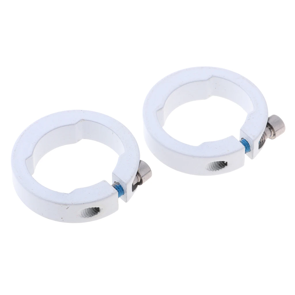 White 8mm 2 шт стопорное кольцо для велосипедного руля, ручка цикла с фиксацией, фиксированные кольца - Цвет: White 8mm
