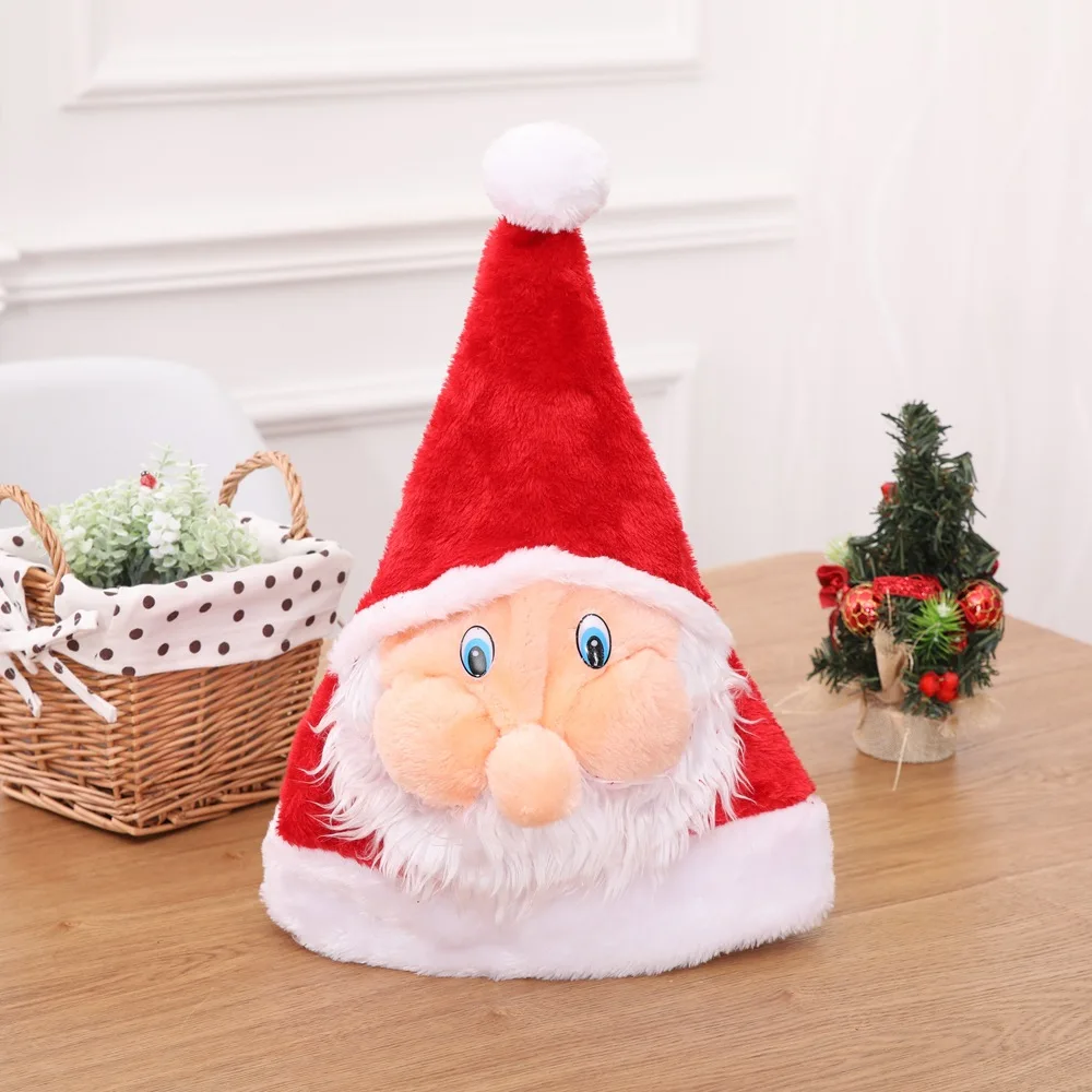 Christmas Hat for Adults Children Santa Hats Party Cap Santa Claus Christmas Ornaments New Year Xmas Party Props Decoration