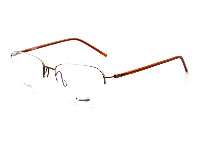 Прогрессивные мульти-фокусные линзы очки унисекс Ретро половина оправы из титана оптическая оправа видеть почти дальние очки сверхлегкие очки для чтения