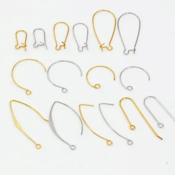 

Fine Copper Plated 18K Gold Simple Button Ear Hook Handmade DIY Earrings Ear Stud Ornament Accessories Hanging Earrings Ear Stud