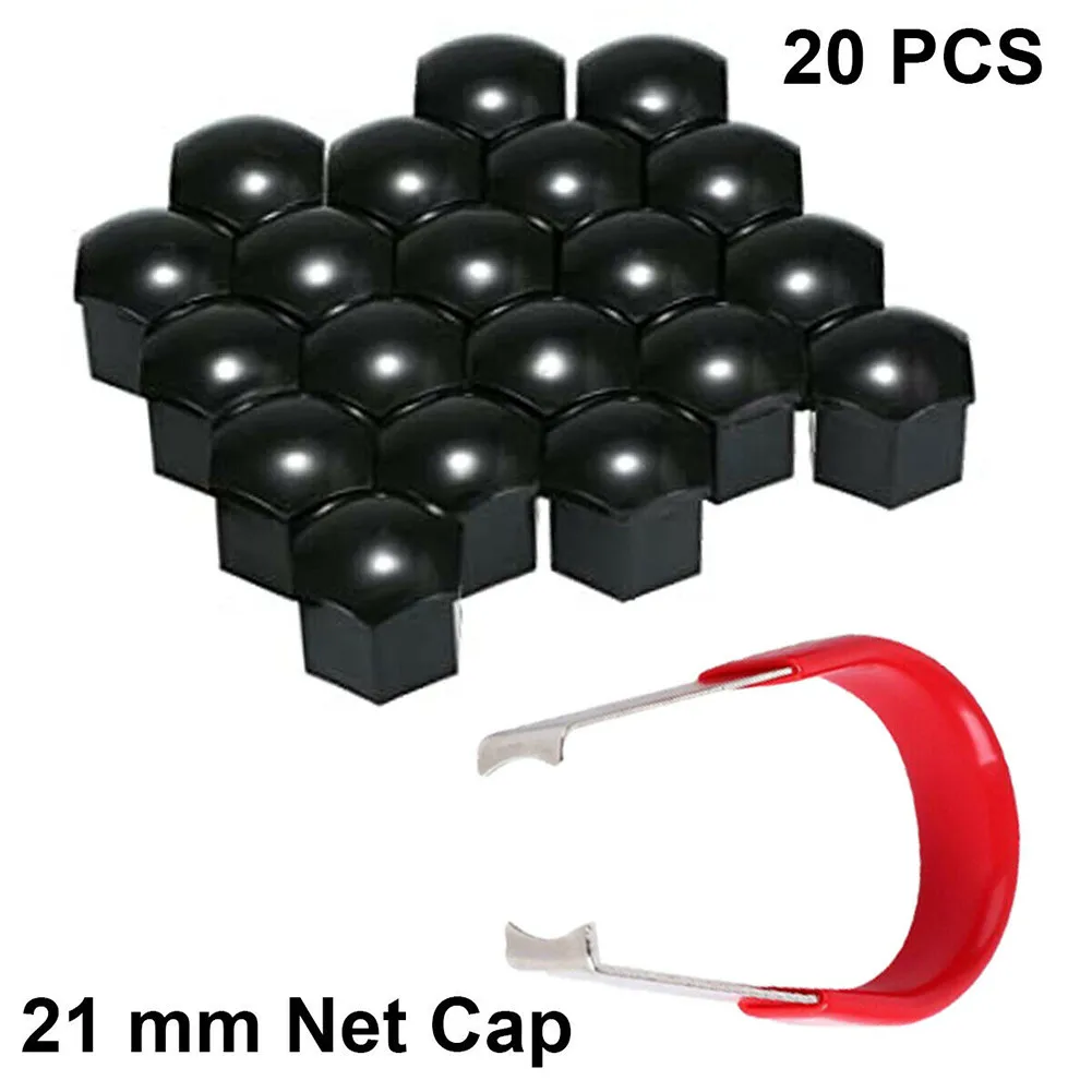 20pcs 21mm Alloy Wheel Hex Nut Bolt Cap Covers Wheel Nuts Cover Center