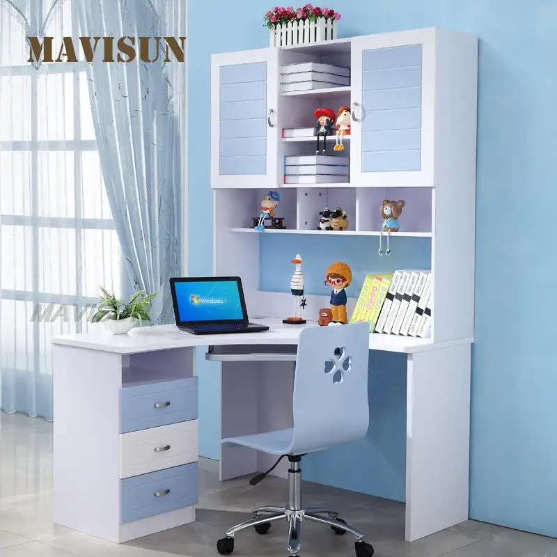 Nordic Simple Children's Writing Table Office Computer Desktop Student Study Desk Minimalist Desk With Bookshelf Furniture Set