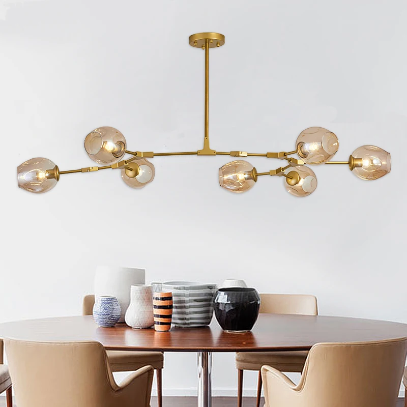 Vintage Loft Industrial Pendant Lights Black Gold Hanglamp Stair Dining Room Glass Shade Luminaire Suspendu Nordic Pendant Lamp 4