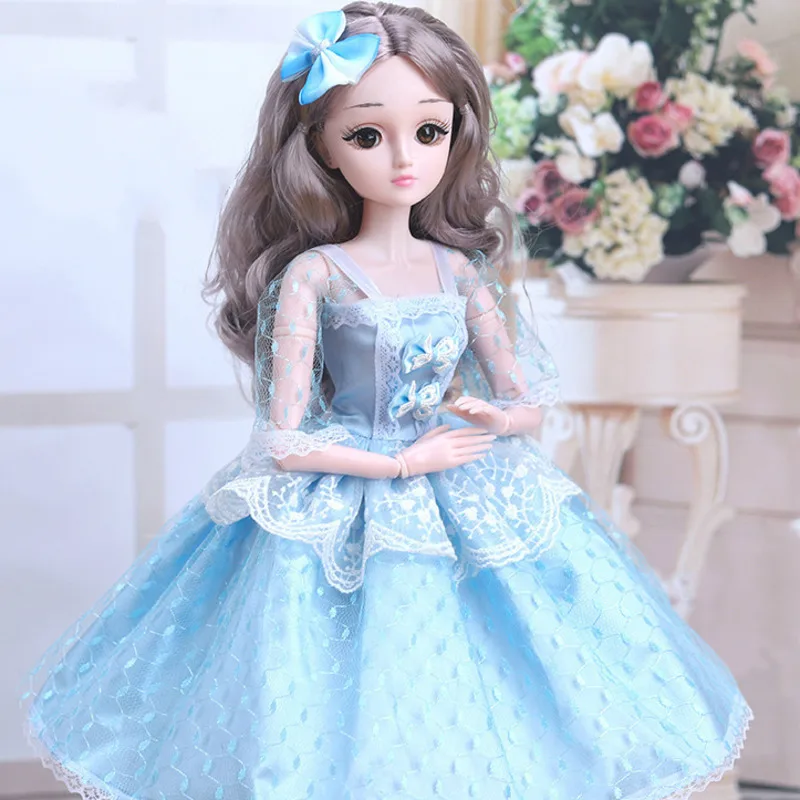 60 см реалистичные 3D глаза 20 подвижных суставов BJD куклы платье принцессы игрушки для девочек с одеждой обувь