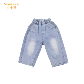 

Baby boy jeans pants jeans kids girl 8 12 years jean with holes grafitti jeans denim shorts high waist for children kids denim