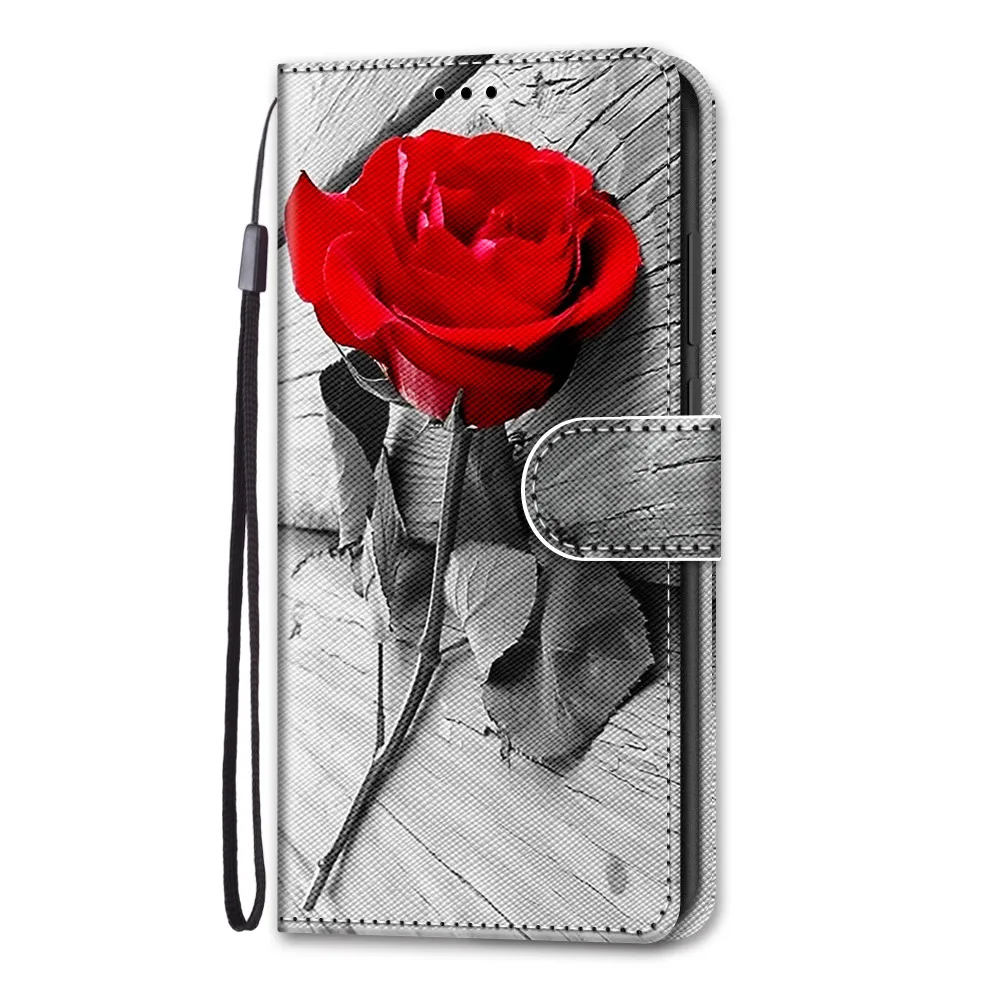 Flip Case For Huawei Y5 Prime Y6 Prime Y7 Prime Pro 2018 2019 2017 Y5 Case Leather Wallet Book Cute Anime Flower Cat Phone Cover belt pouch for mobile phone Cases & Covers