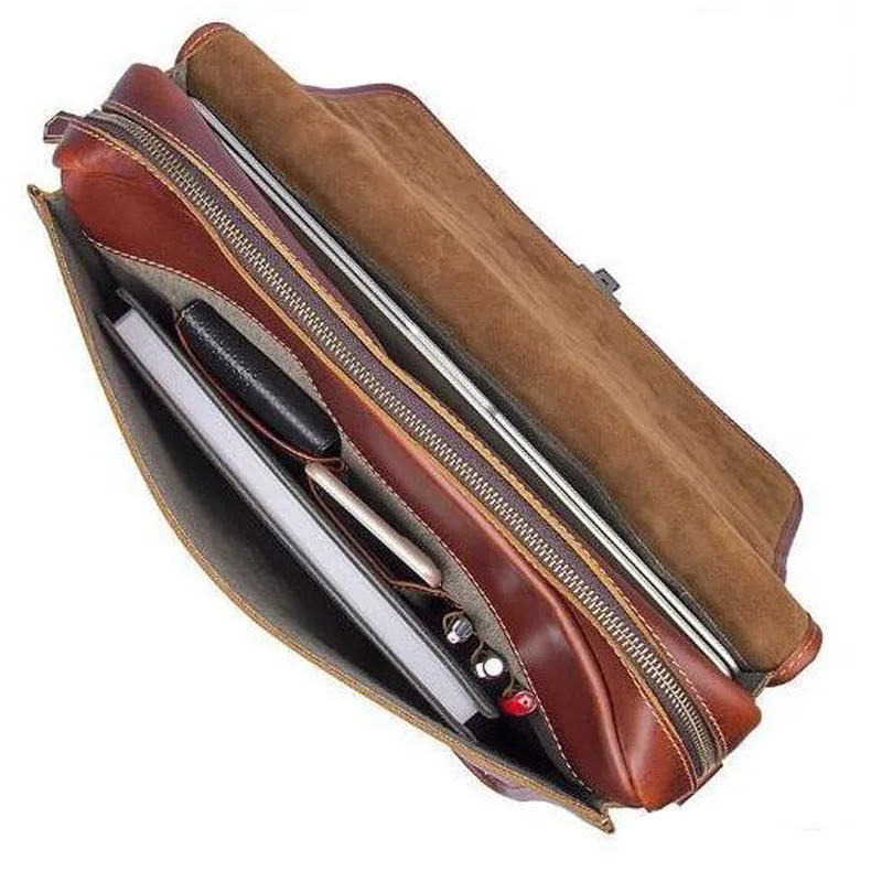 Портфель Anaph мужской из натуральной кожи роскошный саквояж мессенджер в деловом