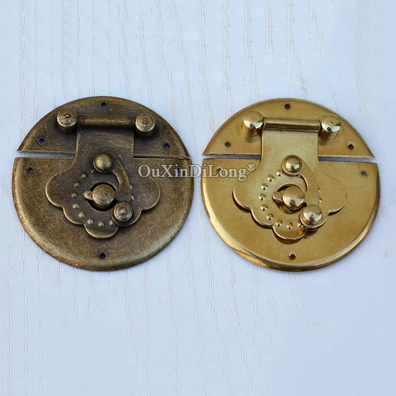 

Retro 10PCS European Antique Brass Lock Hasps Catch Latches for Jewelry Chest Suitcase Wood Cases Box Buckle Clip Clasp