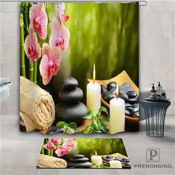 

Custom Zen Stone Art (1) Waterproof Shower Curtain Doormat Home Bath Bathroom Polyester Fabric Multi Sizes#2019-1-05-31