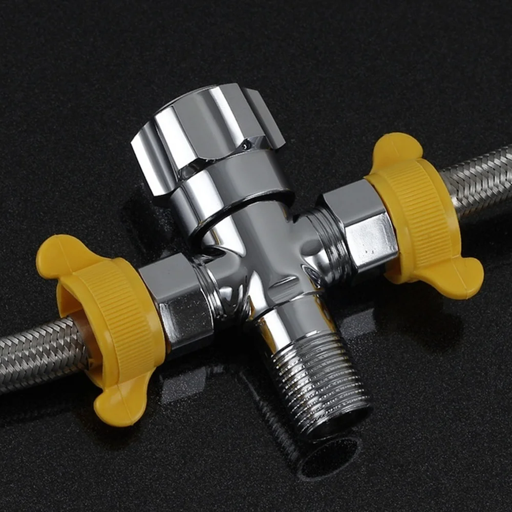

1PC Bronze Two-site Triangle Valve Antique Copper Durable Shower Valve for Bathroom Accessories Tool Fixture Toilet Parts