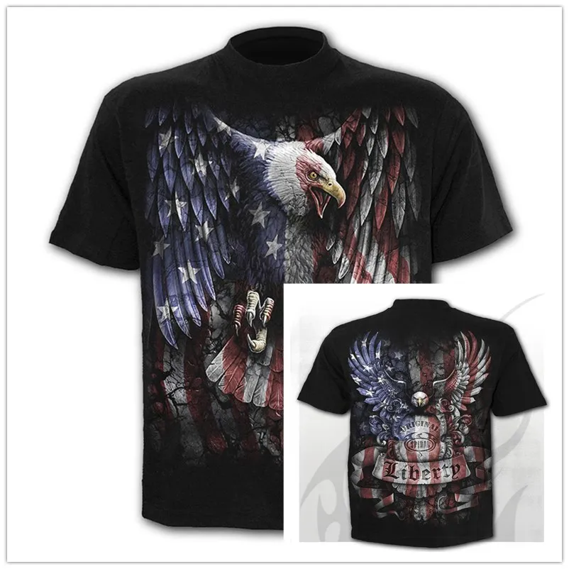 Мужская футболка в стиле панк с 3D принтом черепа хип хоп 2020|Футболки| |