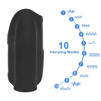 Vibrating Penis Pump Cock Sleeve Vibrators For Men Delay Ejaculation Exerciser On Glans Trainer Sex Toys Male Masturbator Erotic 3