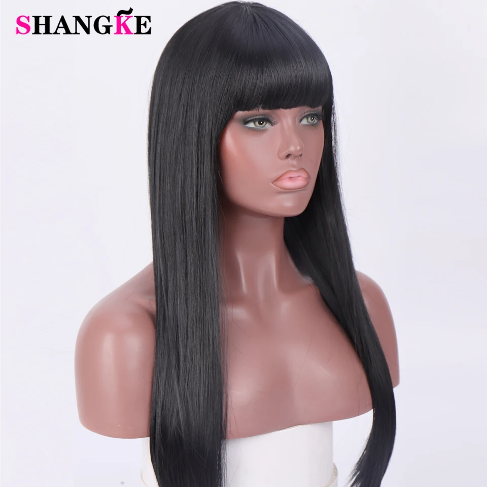 SHANGKE 24 ''длинные волосы парики для женщин синтетические парики для женщин термостойкие накладные волосы кусок женские прически