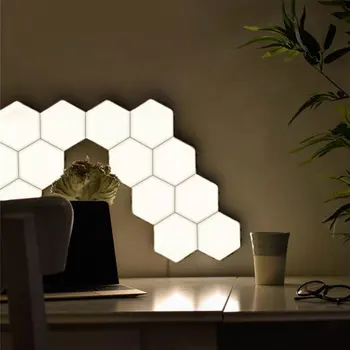

Quantum Light Touch Sensor Night Light Led Hexagon Light Magnetic Modular Touch Wall Lamp Creative Home Decor Color Night Lamp