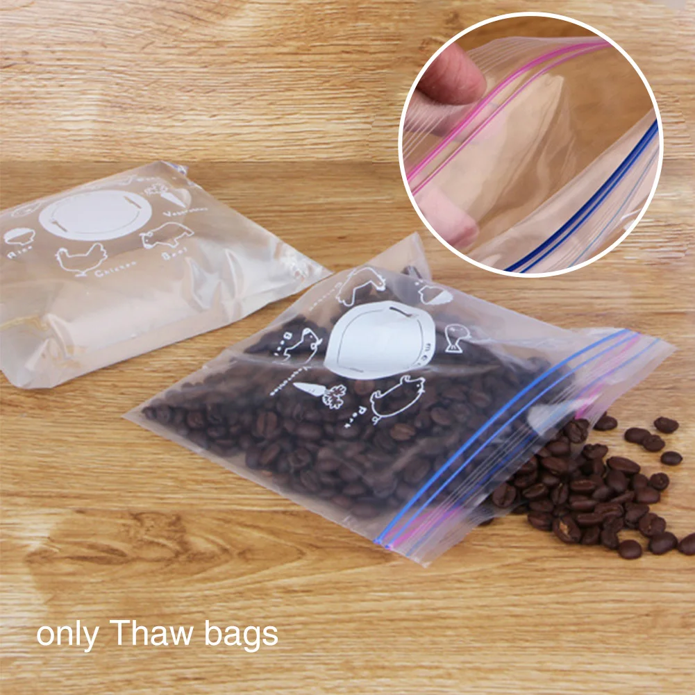 Heat Resistant Food Anti Leakage Odorless Non Toxic Unfreeze Seal Bag Zip Lock Storage Easy Use Refrigeration Fresh Pouch