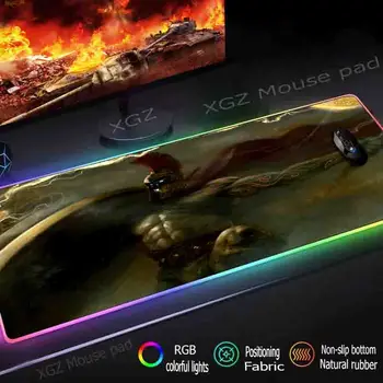 

XGZ Anime Red Warframe Large RGB Mouse Pad Lock-edge Computer Desk Mat Rubber Non-slip 900x400 / 800x300 Xxl
