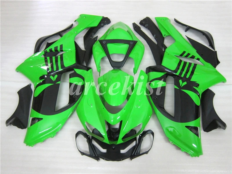 ABS мотоцикл Обтекатели наборы Подходит для Kawasaki Ninja ZX-6R ZX6R 2007 2008 07 08 636 на заказ зеленый черный