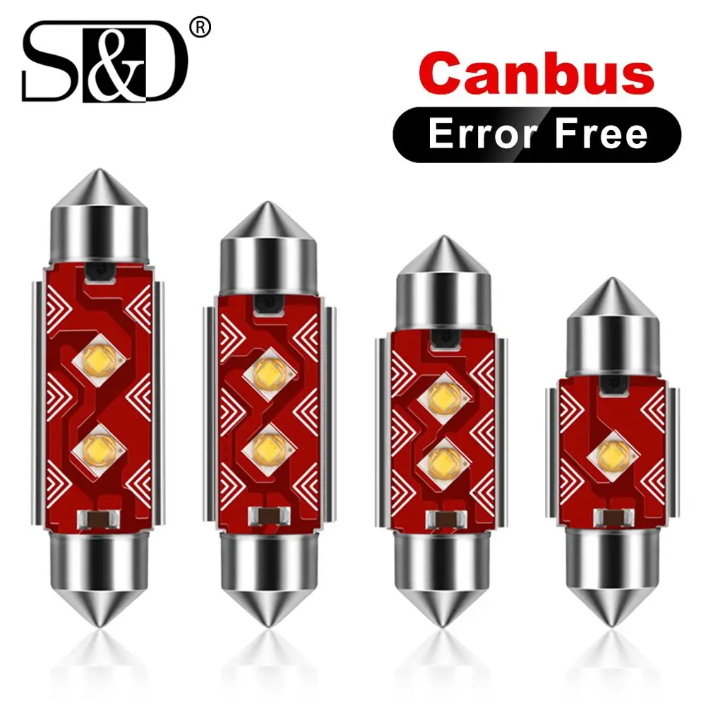 Новейшая светодиодная лампа C5W CANBUS 31 мм 36 39 41 Festoon C10W светодиодный ная 3535 чипов