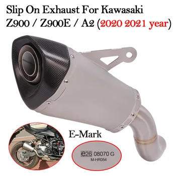 Slip On Motorcycle Carbon Fiber Exhaust Modified For Kawasaki Z900 A2 Z900E 2020-2021 Escape DB Killer Muffler E-Mark Link Pipe