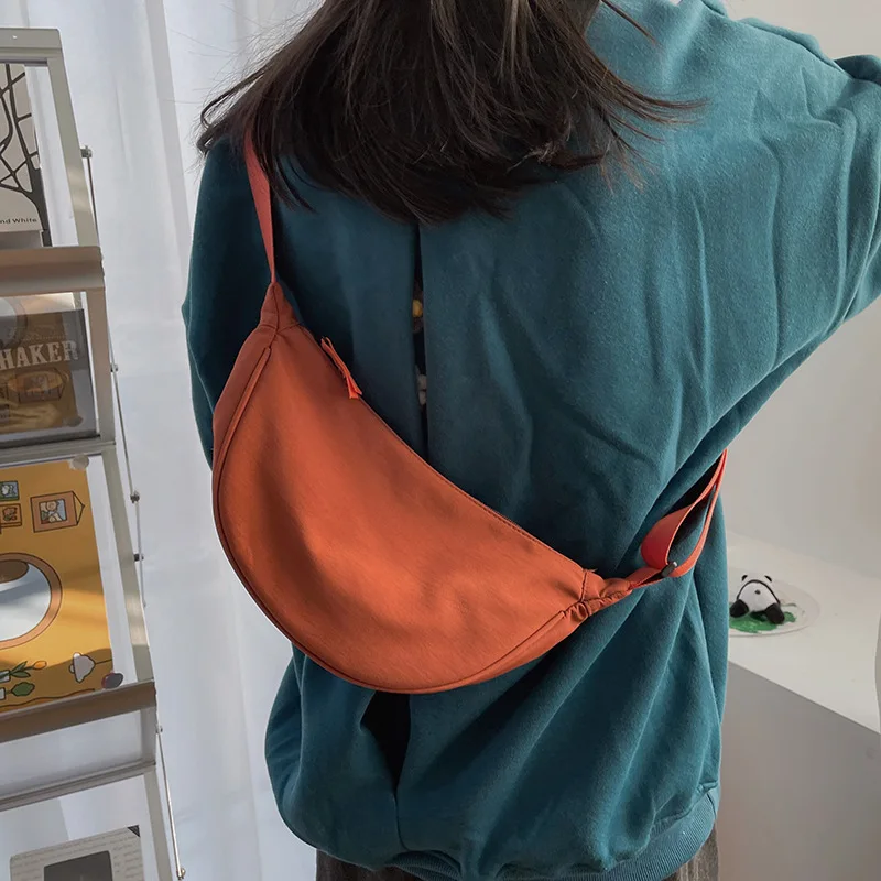 

Simple Casual Chest Bag Fashion Solid Color Waist Bag Retro Tide Ins Messenger Star Same Chest Crossbody Bags for Women