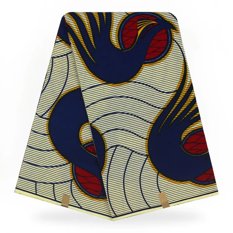 Африканская вощеная ткань принтом Hollan высокое качество хлопок Материал Анкара ткань шитье настоящий голландский воск 6 ярдов для платья