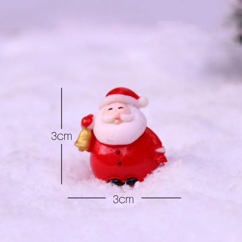 Santa Claus 6 BAIUFOR Christmas Miniature Santa Claus Snowman Sled Reindeer Terrarium Figurines Fairy Garden Decor Snow Landscape Model - Цвет: Santa Claus 6