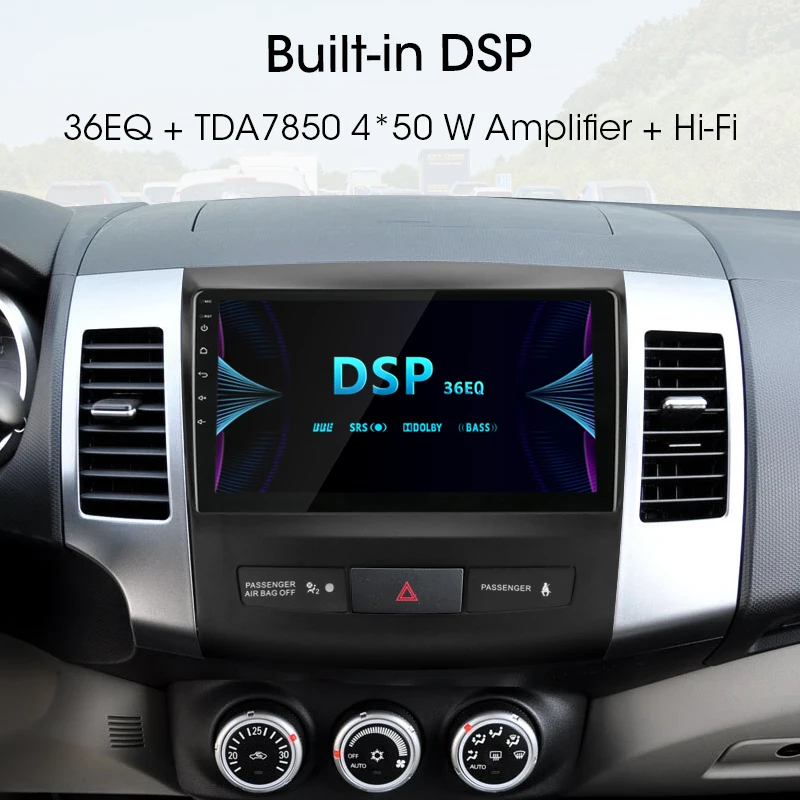 Top 2 Din 2G+32G Android 8.0 Car Radio for Mitsubishi Outlander Xl 2 CW0W 2005-2012 Navigation GPS Coche Players DVD Head Unit RDS 1