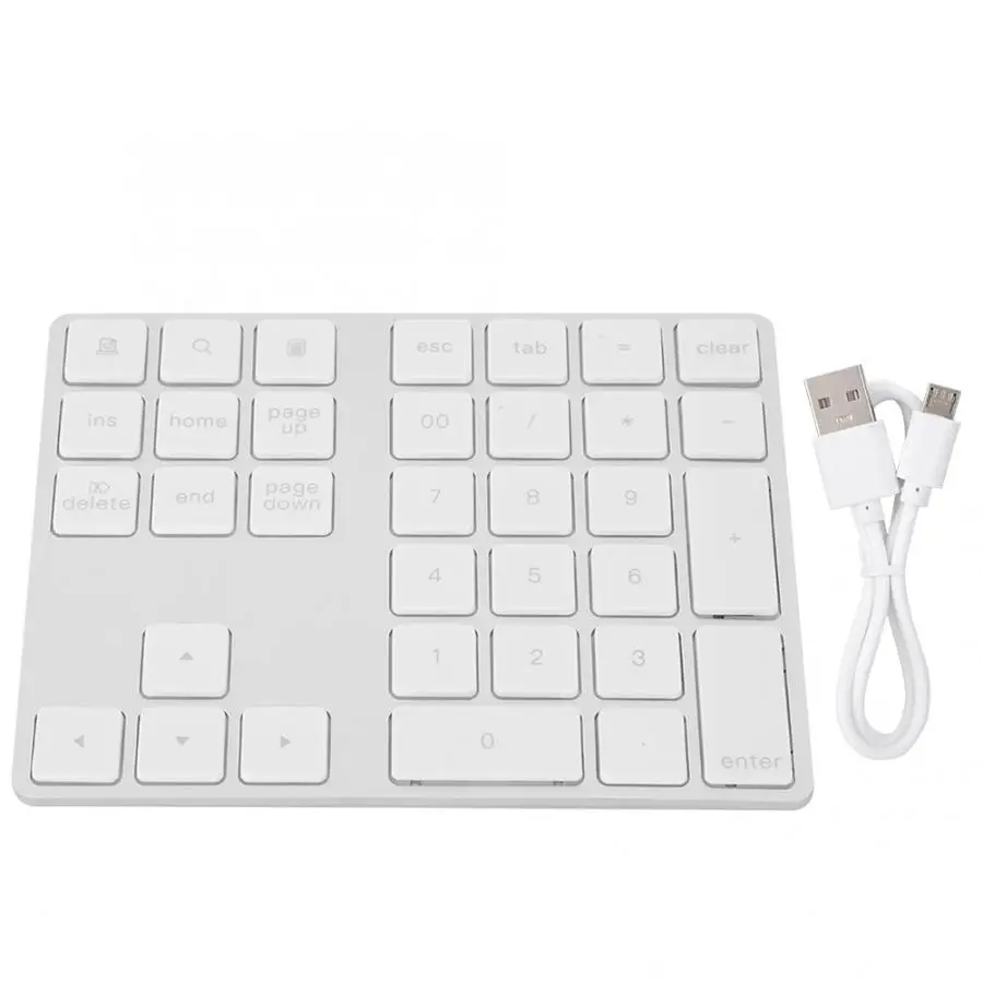 BT308 34 клавиши мини Перезаряжаемые Numpad беспроводная цифровая клавиатура маленькая клавиатура цифровая клавиатура
