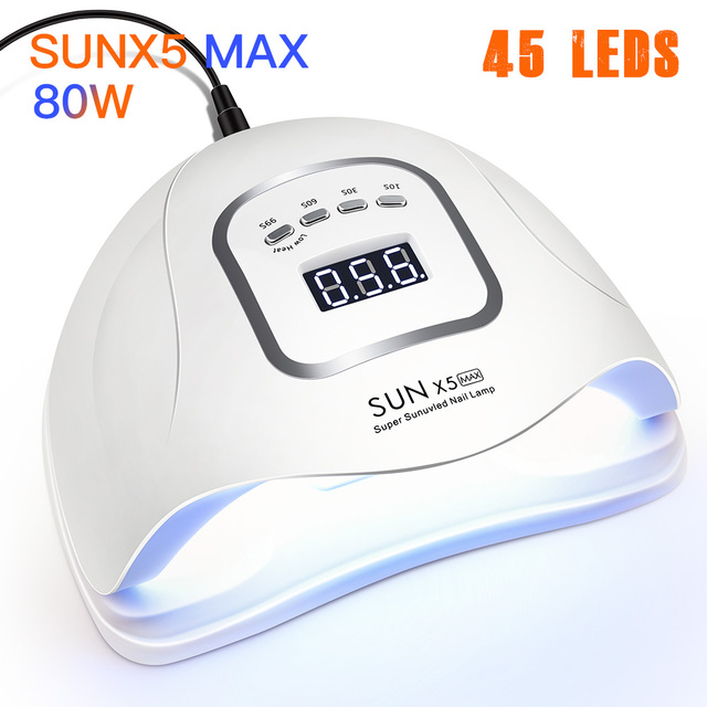 SUN5 Pro UV Lamp LED Nail Lamp Nail Dryer For All Gels Polish Sun Light Infrared Sensing 10/30/60s Timer Smart For Manicure