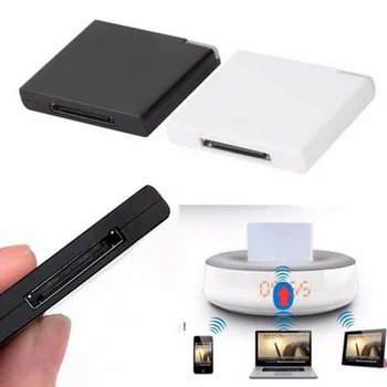 

by DHL 100 pieces Exquisite Bluetooth Music Audio 30 Pin Bluetooth Receiver Adapter For iPhone Dock Speaker