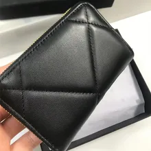 Small leather wallet female soft leather simple compact mini short paragraph small fragranceEuropean andAmerican coin purseCQ004