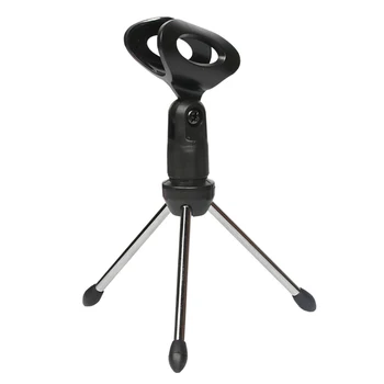 

Mini Portable Table Tops Microphone Tripod Zinc Alloy Mic Stand Bracket Desktop Adjustable Microphones Tripods Holder