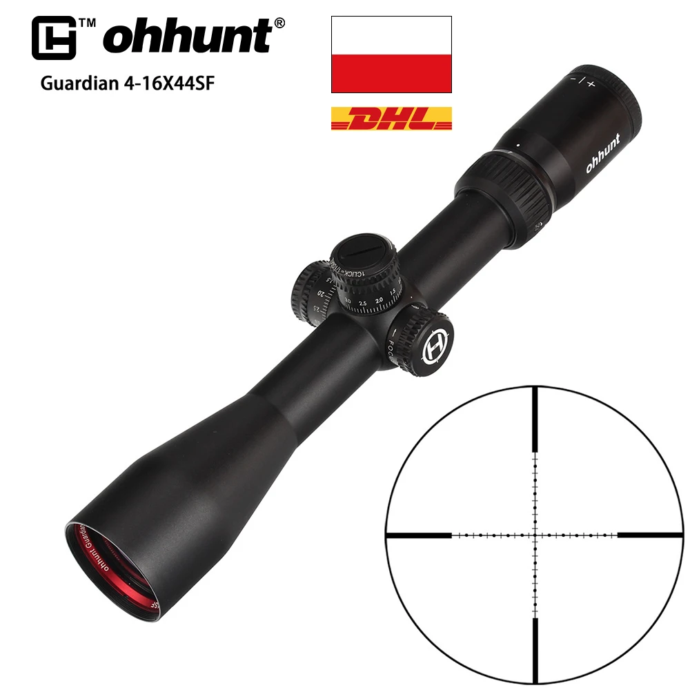 Корабль из Польши ohhunt Guardian 4 16X44 SF оптический прицел 1/2 половина мил точка сетка
