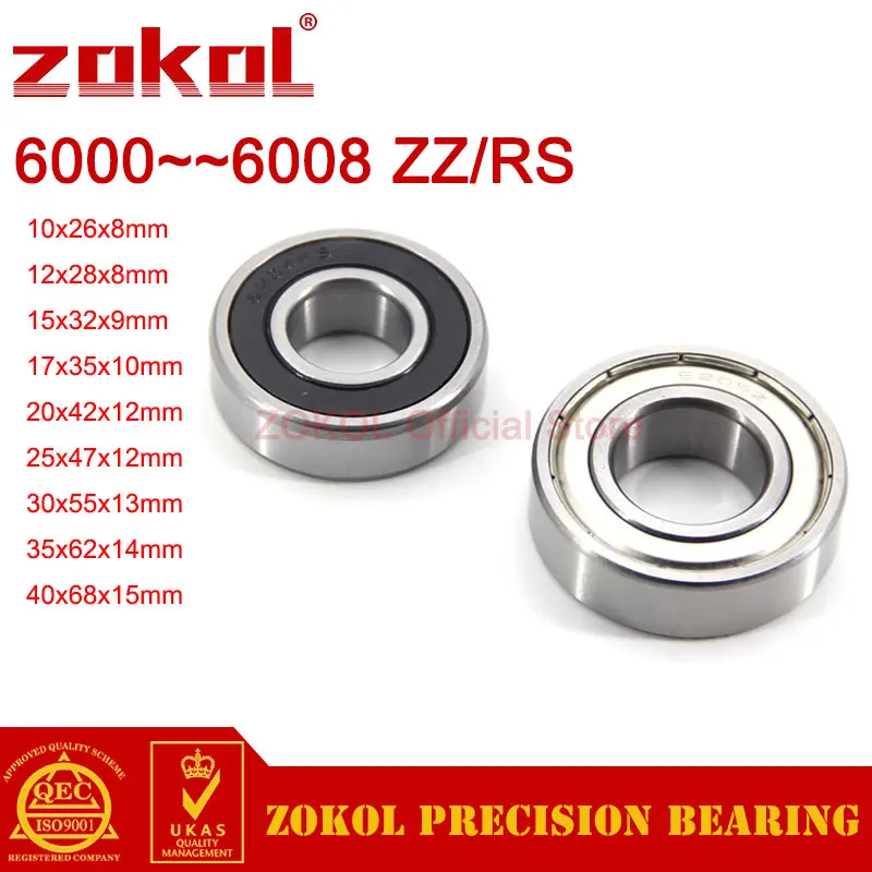 High Speed 6000 6001 6002 6003 6004 6005 6006 6007 6008 RS 2RS ZZ Deep Groove Ball Bearing ball bearings miniature bearings mini ball bearing Chrome Steel
